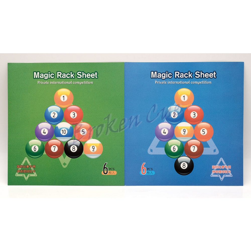 Aufbauschablone Magic Rack Sheet 9 10 Ball Set Mit 6 Folien Broken Cue Shop