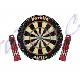 Karella "MASTER" Wettkampf-Dartboard + 2x Steeldarts ST-1