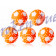 Kickerball Winspeed by Robertson 35 mm, orange/weiß, Set mit 5 St. 