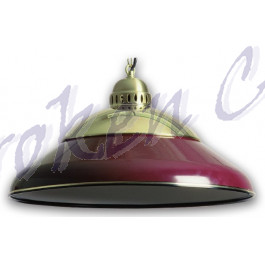 Billardleuchte de Luxe     burgund-messing