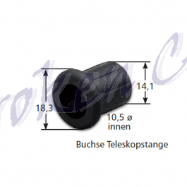 Führungsbuchse Teleskopstange mit Maßen