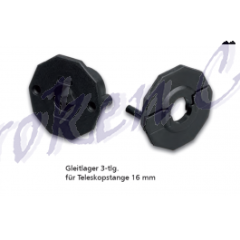 Gleitlager 3 tlg. für Teleskopstangen 16 mm
