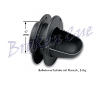 Balleinwurfschale m. Flansch und Maßen
