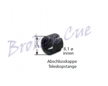 Abschlusskappe Teleskopstange mit Maßen