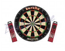 Karella "MASTER" Wettkampf-Dartboard + 2x Steeldarts ST-1