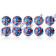 Kickerball Winspeed by Robertson 35 mm, blau/rot, Set mit 10 St. 