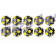 Kickerball Winspeed by Robertson 35 mm, schwarz/gelb, Set mit 10 St. 