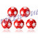 Kickerball Winspeed by Robertson 35 mm, rot/weiß, Set mit 5 St. 